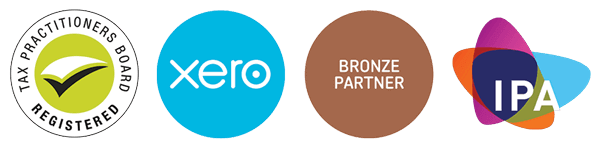 Logos for Australian Tax Practitioners Board, Xero Accounting software and IPA Institute of Public Accountants